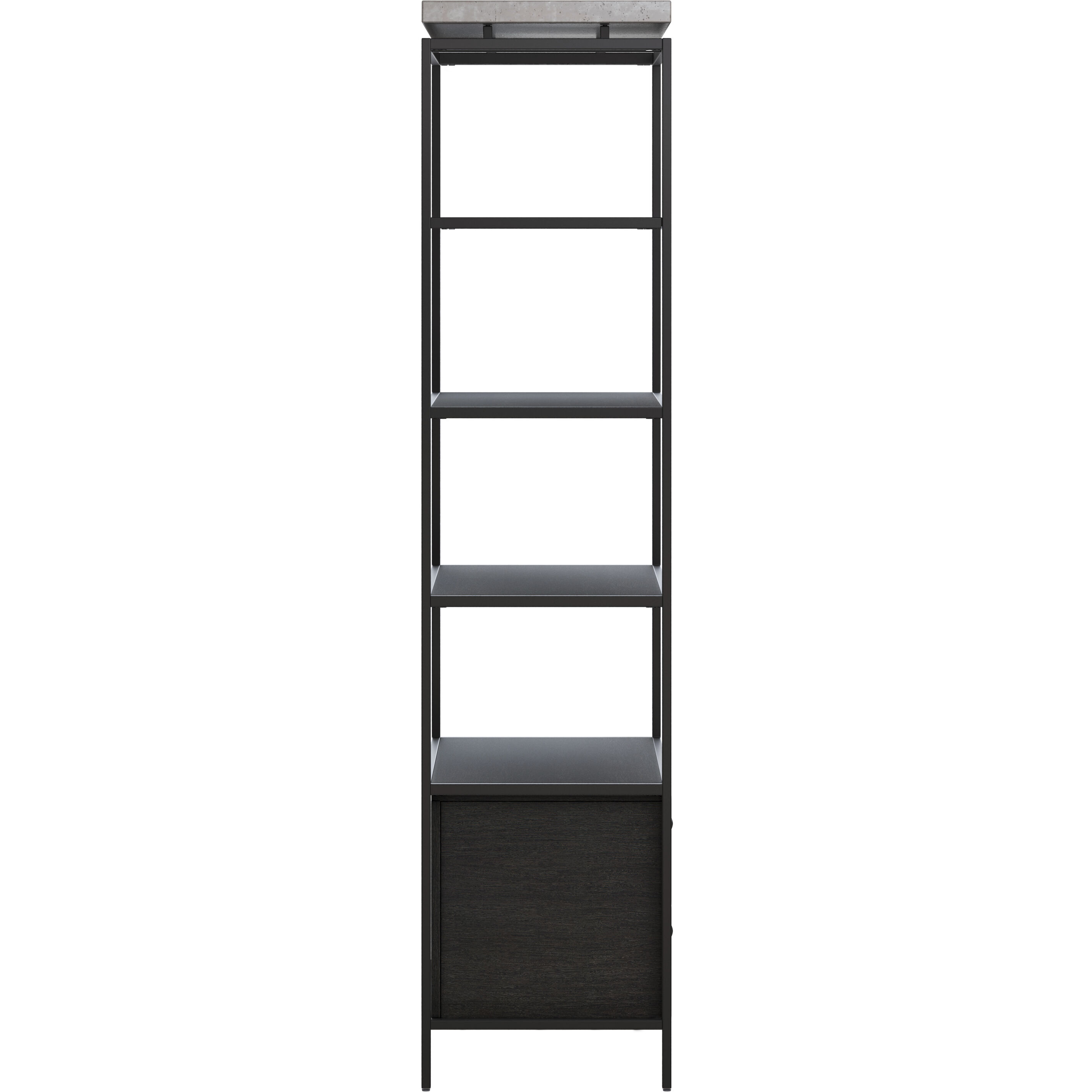 Norwood Grey / Black Bookcase